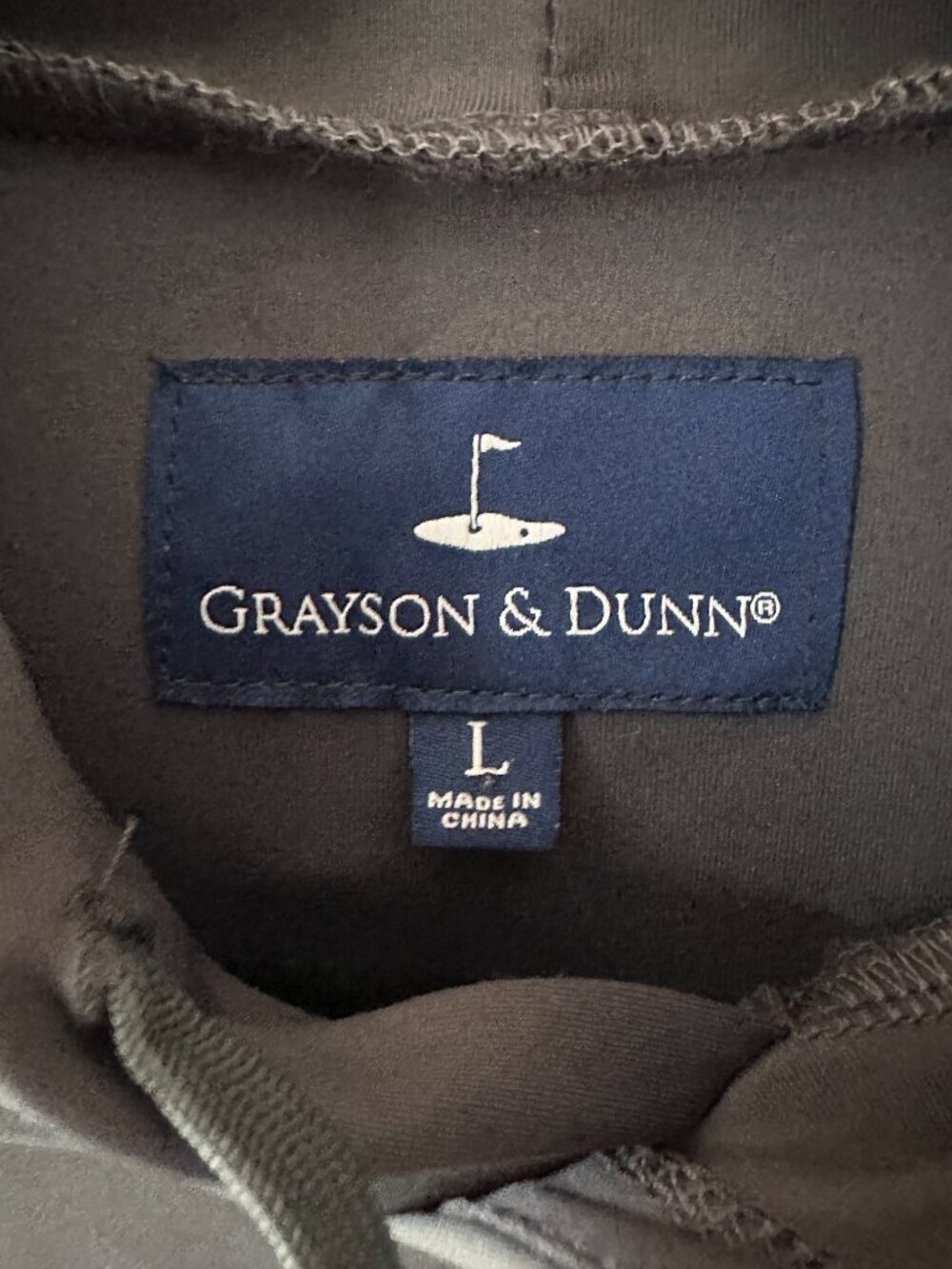 Grayson & Dunn Dark Gray Mens Large Performance Stretch Golf Hoodie - Picture 7 of 12